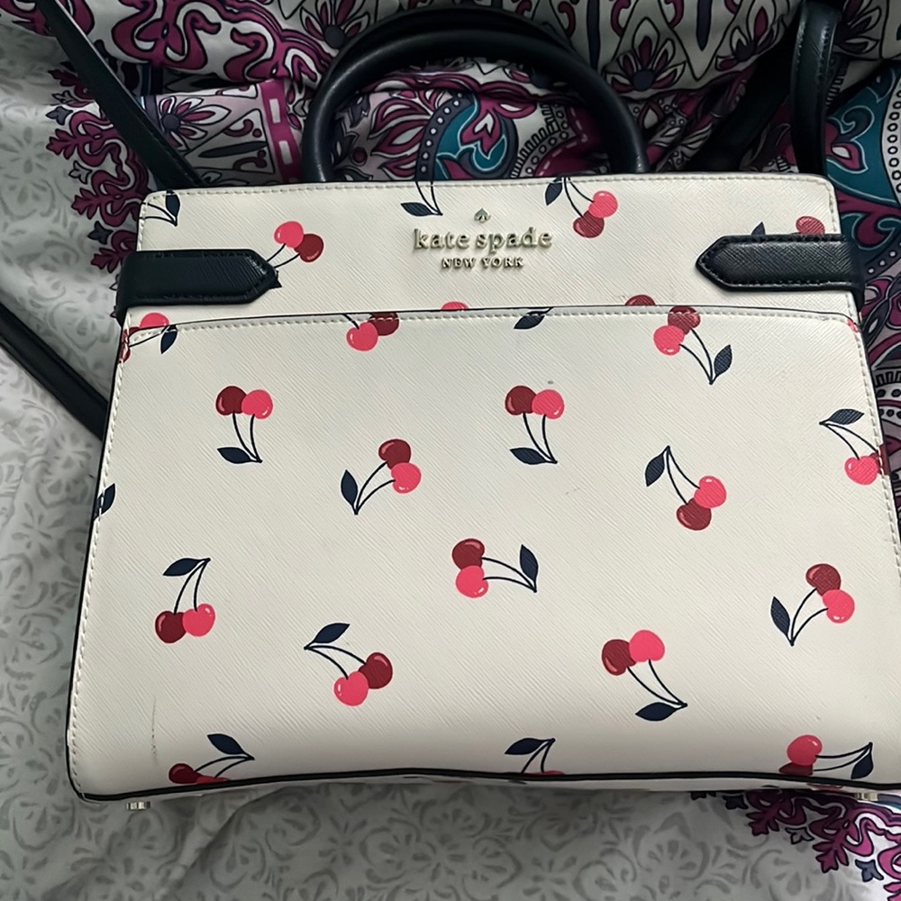Kate spade white cherry bag